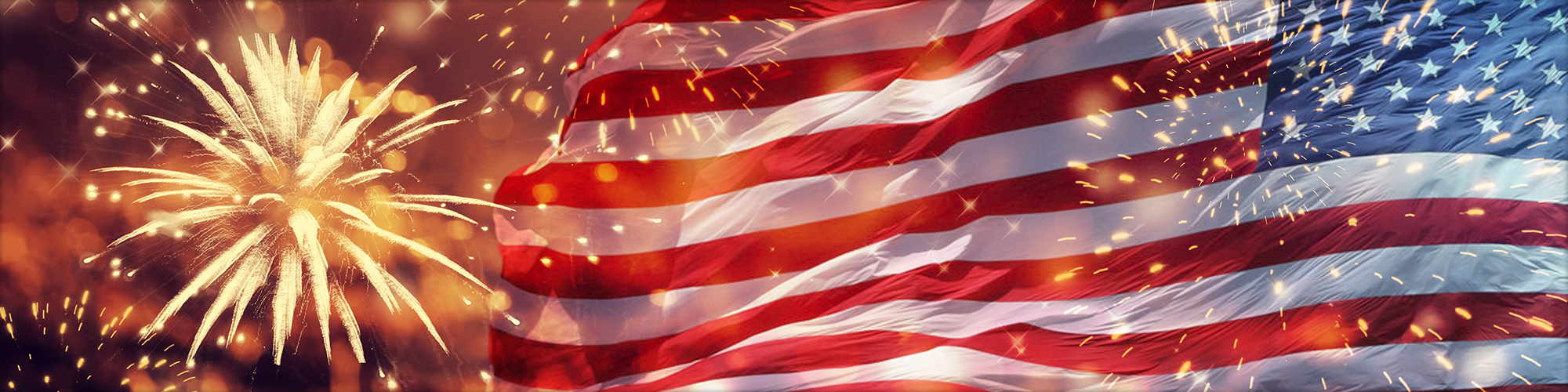 Flag & Fireworks